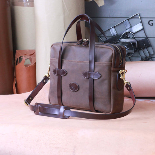 Heritage Leather Briefcase: Pittards Moorland Edition