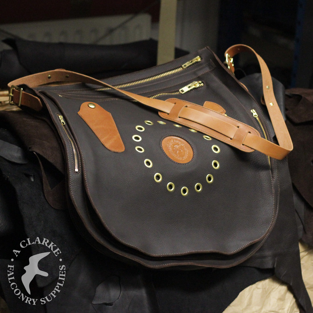 The finished Arab-style Falconry bag...