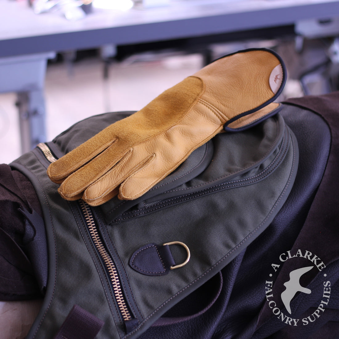 One of our long cuff double thickness gloves...