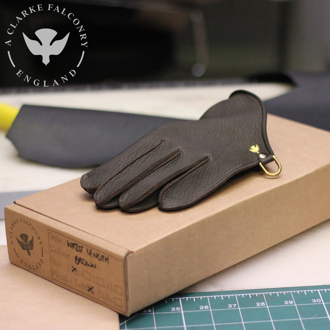 One of our wrist length gloves with our new logo sent out to the USA last week!
