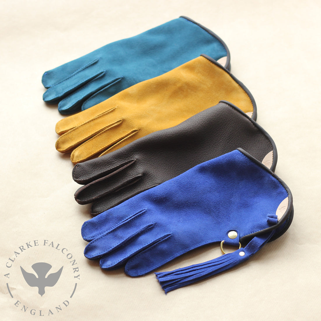 Our new "Bennington" falconry gloves...