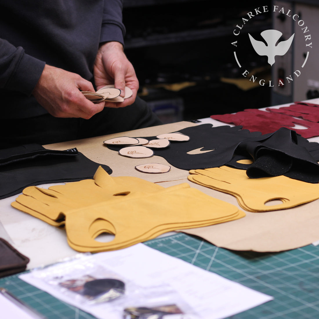 Working on a bespoke glove order this week...