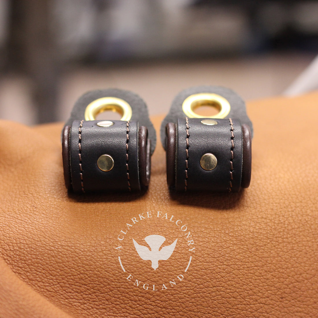 A picture of our studded Eagle anklets...