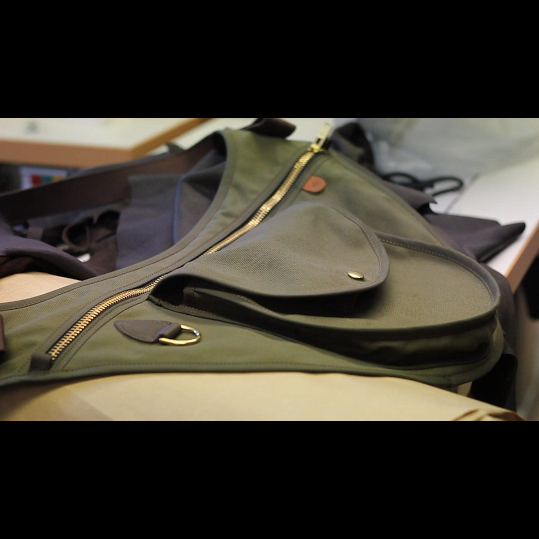 Checking over one of our Stretton Falconry Bags before packing...