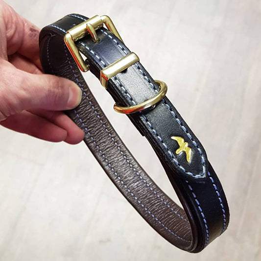 Working on Dog Collars for the Falconry Fair