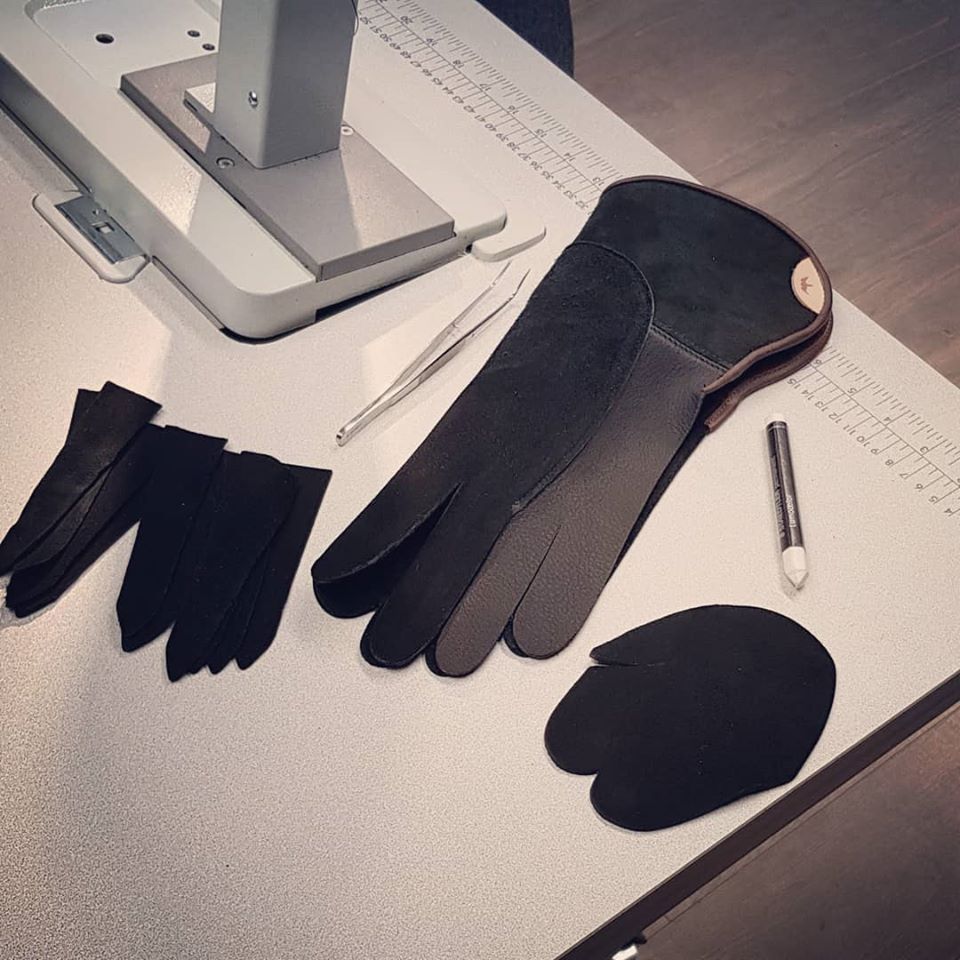 Working on a Matching Glove and Bag Set