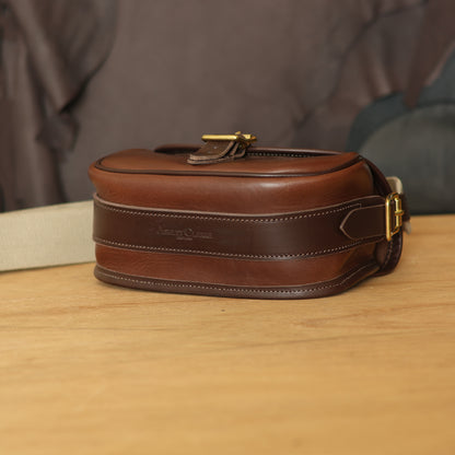 Bellmount Cartridge Bag base in brown leather