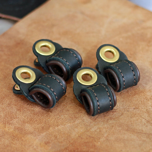 Lined Falconry Anklets - Black & Brown