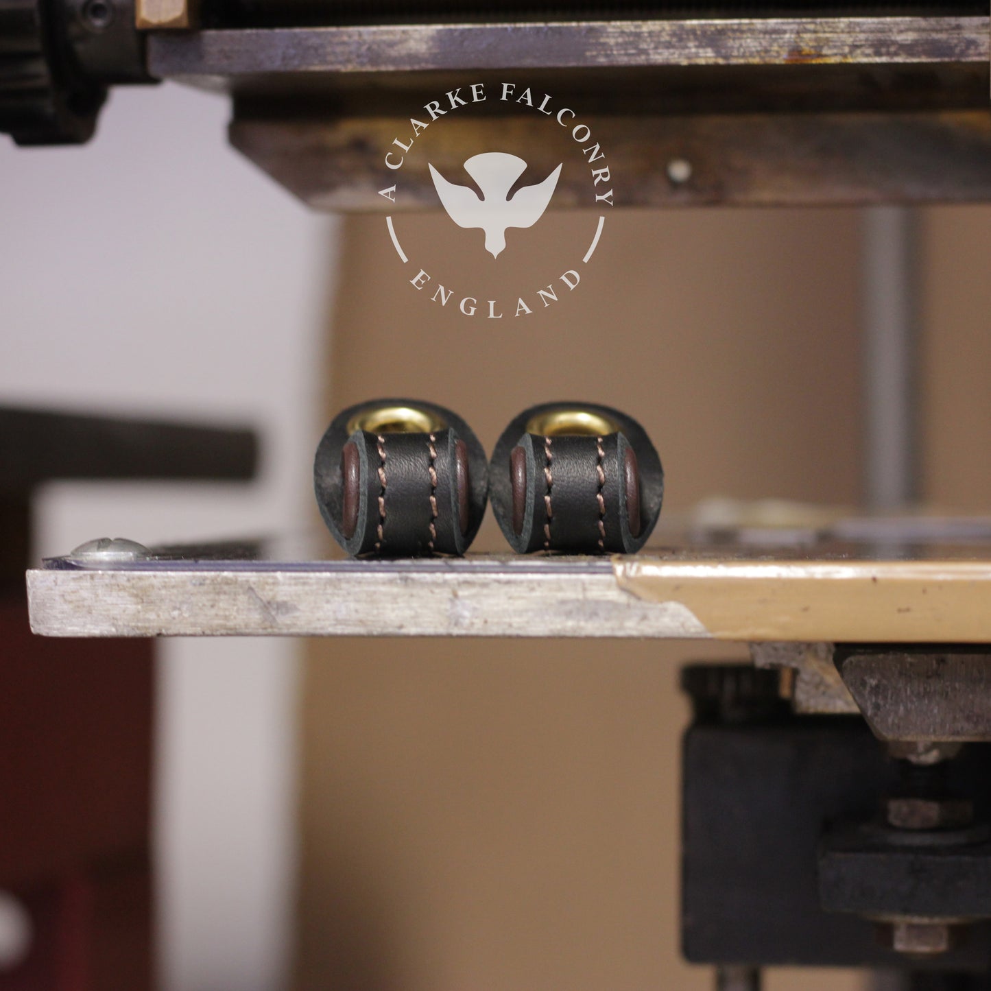 Lined Falconry Anklets - Black & Brown