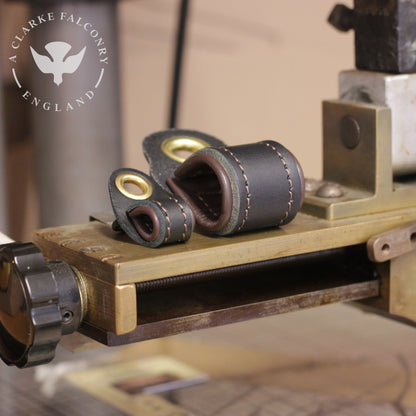 Lined Falconry Anklets - Black & Brown