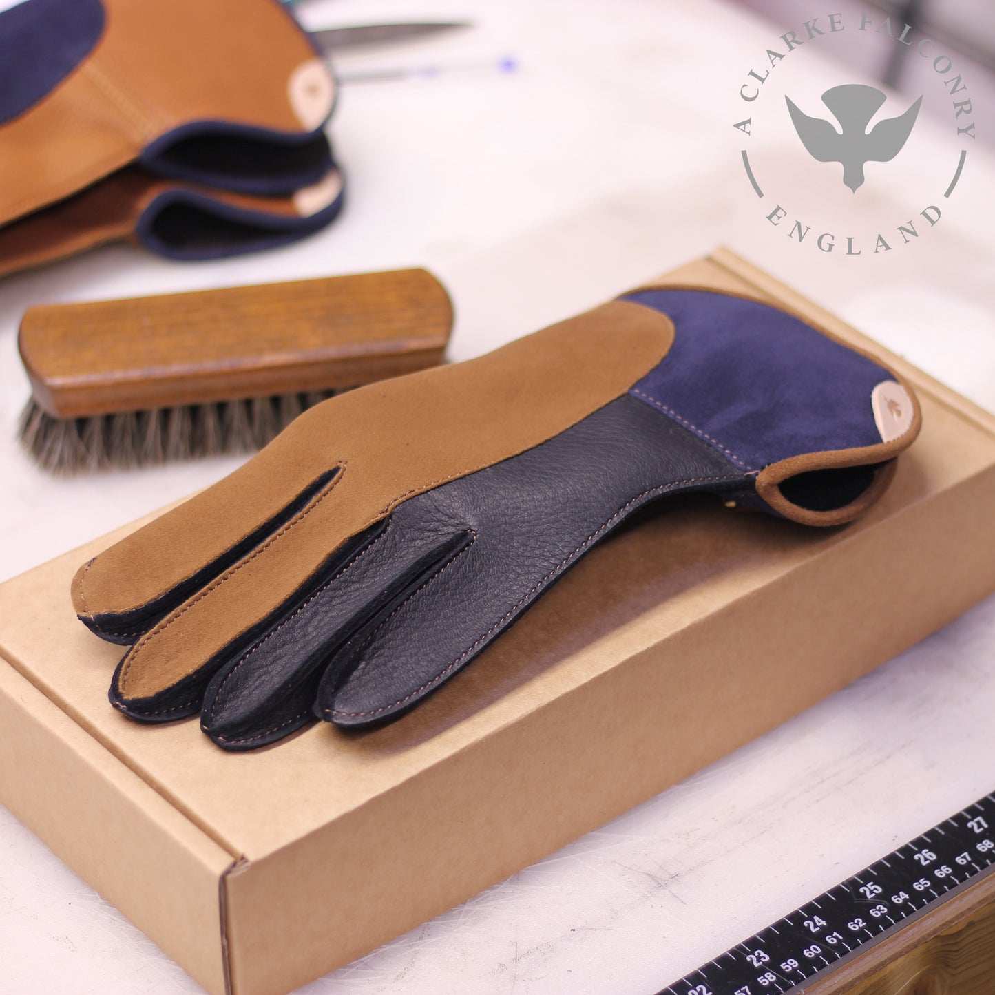 Bespoke Short Cuff Double Thickness Falconry Glove